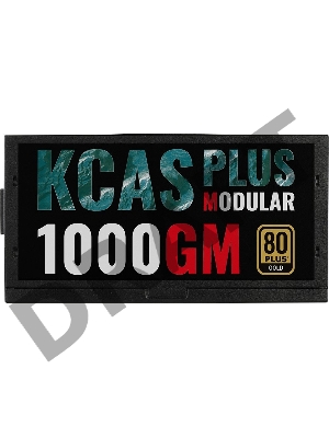 Блок питания Aerocool ATX 1000W KCAS PLUS 1000GM V2 (24+8+4+4pin) APFC 140mm fan 10xSATA Cab Manag RTL