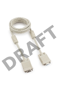 Кабель Gembird CC-PPVGAX-6,  Кабель удлинитель VGA Premium ,1.8м,15M/15F,тройн. экран,феррит. кольца,пакет     