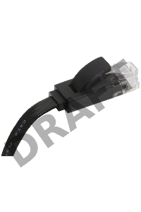 Патч-корд Greenconnect PROF плоский прямой 7.5m, UTP медь кат.6, черный, позолоченные контакты, 30 AWG, GCR-LNC616-7.5m, ethernet high speed 10 Гбит/с, RJ45, T568B Greenconnect Патч-корд PROF плоский прямой 7.5m, UTP медь кат.6, черный, позолоченные конта