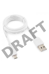 Кабель USB 2.0 Pro Cablexpert CCP-mUSB2-AMBM-W-1M, AM/microBM 5P, 1м, экран, белый, пакет