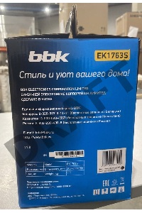 (Вскрытая упаковка, дефект дна чайника) Чайник электрический BBK EK1763S нерж ст/черный
