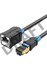 Патч-корд удлинитель Vention прямой SSTP cat.6, RJ45 - 3м. Черный
