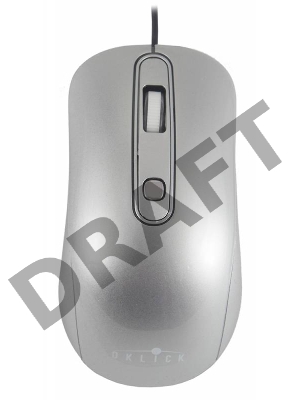 Мышь Oklick 155M серебристый оптическая (1600dpi) USB (3but)