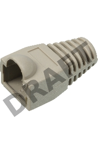 Защитные колпачки для кабеля 6,0мм cat.5, на соединение коннектора с кабелем, серый, 100 шт. в пчк