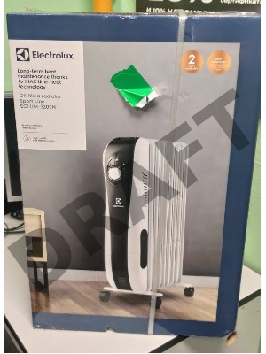 (Поврежденная упаковка, мелкие сколы)  Радиатор масляный Electrolux Sport line EOH/M-5209N 1000Вт белый