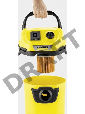 Строительный пылесос Karcher WD 3 P V-17/4/20 1000Вт (уборка: сухая/сбор воды) желтый