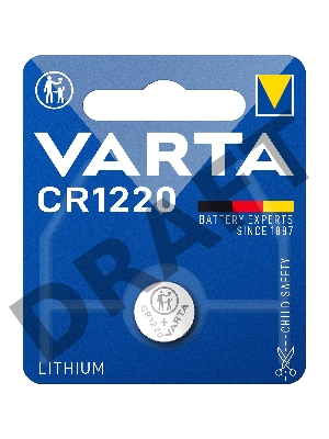 Батарейка Varta ELECTRONICS CR1220 BL1 Lithium 3V (6220) (1/10/100)