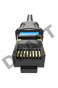 Патч-корд удлинитель Vention прямой SSTP cat.6, RJ45 - 3м. Черный