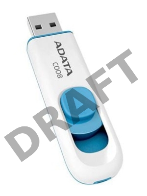 Флеш Диск AData 16Gb C008 AC008-16G-RWE USB2.0 белый
