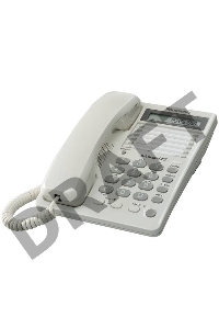 Телефон Panasonic KX-TS2362RUW (белый) {16зн ЖКД, однокноп.набор 20 ном.}