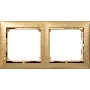 Рамка 2 поста, матовое золото Valena