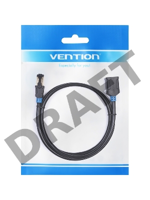 Патч-корд удлинитель Vention прямой SSTP cat.6, RJ45 - 3м. Черный
