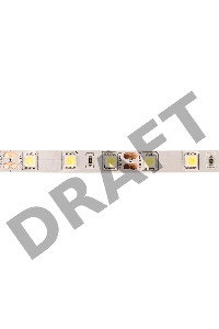 LED лента открытая, 10 мм, IP23, SMD 5050, 60 LED/m, 12 V, цвет свечения белый