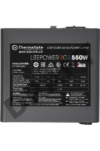 Блок питания Thermaltake Litepower RGB 550W (PS-LTP-0550NHSANE-1) v2.3, A.PFC, 80 Plus , Fan 12 cm, Retail