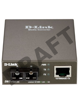 Сетевое оборудование D-Link DMC-F02SC/A1A/B1A Медиаконвертер из 100BASE-TX по витой паре в 100BASE-FX по многомодовому волокну (2км, SC)