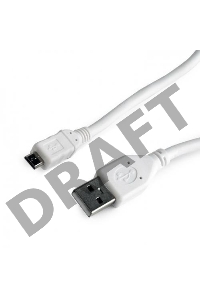 Кабель USB 2.0 Pro Cablexpert CCP-mUSB2-AMBM-W-1M, AM/microBM 5P, 1м, экран, белый, пакет