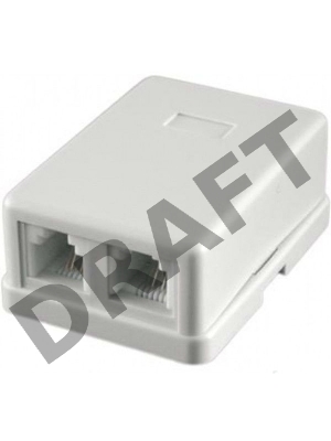 Розетка RJ-11 Двухпортовая, 2х6р4с