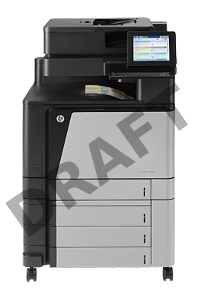 МФУ HP Color LaserJet Enterprise Flow M880z, цветной лазерный принтер/сканер/копир/факс A3+, 46 ppm, 1200dpi,1,5Gb,5trays100+4*500 ,Duplex,ADF200,Enc.HDD320Gb,PS,USB/GigEth/FIH/HI P,JetLink,LCD8i,KensLock,1y warr, замена CE664A CM6030, CE665A CM6030f, Q39