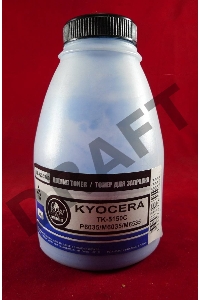 Тонер для Kyocera TK-5150C, P6035/M6035/M6535 Cyan (фл. 140г) Black&White Premium