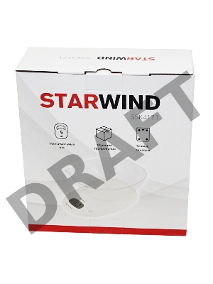 Весы кухонные электронные Starwind SSK4171 макс.вес:5кг белый