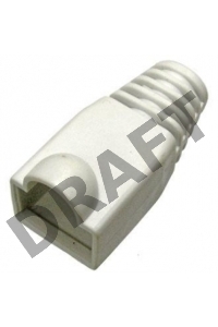 Защитные колпачки для кабеля 6,0мм cat.5, на соединение коннектора с кабелем, белый, 100 шт. в пчк