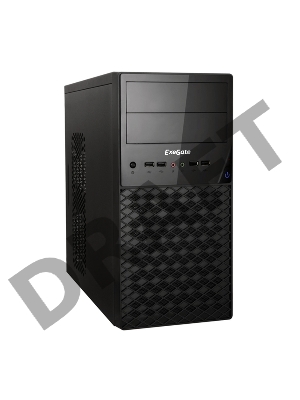 Корпус Exegate EX278430RUS Minitower Exegate QA-413U Black, mATX, <XP600, Black, 120mm>, 3*USB+1*USB3.0, Audio