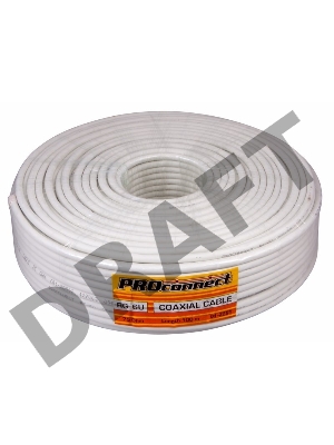 [Кабель] Proconnect (01-2251) Кабель RG-6U, (32%), 75 Ом, 100м., белый LIGHT