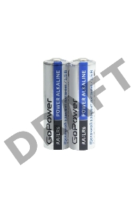 Батарейка GoPower LR6 AA Shrink 2 Alkaline 1.5V (2/40/800) коробка (40 шт.)