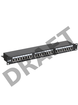 Патч-панель кат.5Е STP, 24 порта (IDC Dual) 1U патч-панель кат.5Е STP, 24 порта (IDC Dual)