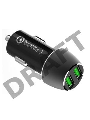 Автомобильное ЗУ (ACD-С362Q-V1B) 36Вт, 2xUSB QC, 3.6~12В/3А RTL