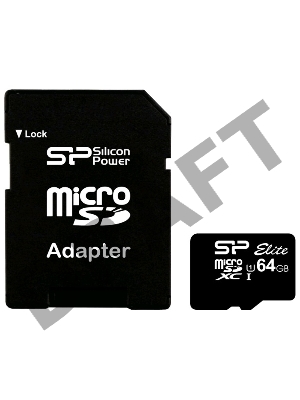 Флеш карта microSDXC 64Gb Class10 Silicon Power SP064GBSTXBU1V10-SP + adapter