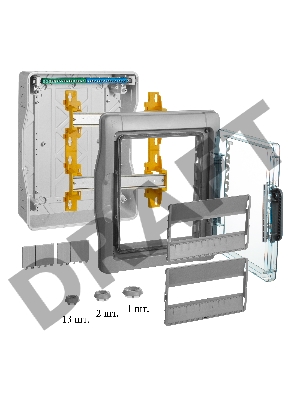Влагозащищенный щиток IP65 2х12 мод. с шинами N+PE