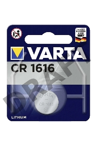 Батарейка Varta ELECTRONICS CR1616 BL1 Lithium 3V (6616) (1/10/100)