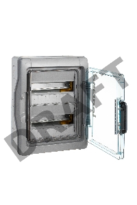 Влагозащищенный щиток IP65 2х12 мод. с шинами N+PE