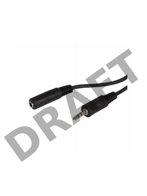 Кабель аудио Ningbo Jack 3.5 (m)/Jack 3.5 (f) 2м. черный (JAAC003-2)     