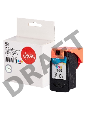 Струйный картридж Sakura 2971B007 (513 Color) для Canon, триколор, 15 мл., 400 к.