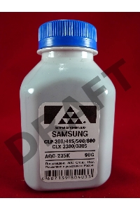 Тонер SAMSUNG CLP 300/315/320/325/360/415/500/510/600/610/660/CLX3300/3305 Black, (фл.90г.) AQC фас. Россия