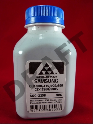 Тонер SAMSUNG CLP 300/315/320/325/360/415/500/510/600/610/660/CLX3300/3305 Black, (фл.90г.) AQC фас. Россия