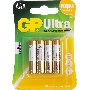 Батарея GP Ultra Alkaline 24AU LR03 AAA (4шт)   