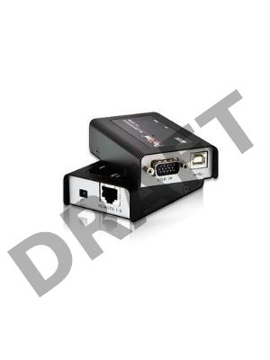 Удлинитель, SVGA+KBD+MOUSE USB ATEN, 100 метр., HD-DB15+USB A-тип/USB B-тип, Female, c KVM-шнуром USB, Б.П. 220> 5V  (CE100-A7-G)