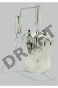 Дистиллятор Первач Элит-Аромат 14Т домашни, 14л, термометр, клапан избыт. давления, разборный сухоп., слив сивушных масел, охл. сетка-конт., съемн. кр