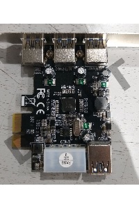 (Из ремонта, рабочий, гарантия 14 дней, в комплекте диск ПО) Контроллер ExeGate EXE-367 PCI-E 2.0, 3*USB3.0 ext + 1*USB3.0 int, разъем доп.питания (OEM)