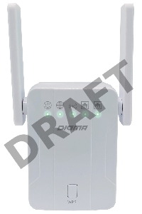 Повторитель беспроводного сигнала Digma D-WR300 10/100BASE-TX белый (упак.:1шт)