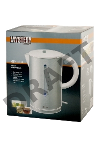 Чайник электрический Mystery MEK-1614 1.7л. 2200Вт серый (корпус: пластик)