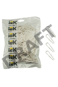 Дюбель-хомут d11-18мм для круглого кабеля нейлон бел. (уп.100шт) ИЭК UHH35-11-18-100