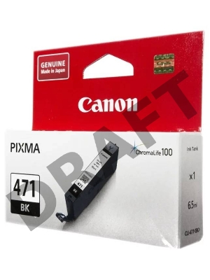 Картридж Canon CLI-471BK (0400C001) черный, 7 мл., до 398 цв.фото 10х15, для PIXMA MG5740/MG6840/MG7740/ TS5040/TS6040/TS8040/TS9040 (CLI471BK)