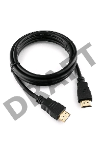 Кабель Кабель HDMI Gembird, 1.8м, v1.4, 19M/19M, черный, позол.разъемы, экран, пакет CC-HDMI4-6     