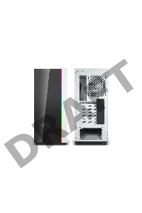 Корпус Deepcool MATREXX 55 V3 ADD-RGB WH 3F без БП, большое боковое окно, 3xRGB LED 120мм ветилятора спереди, RGB LED спереди, белый, ATX