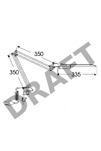 Светильник настольный Трансвит Delta1/Gr на струбцине G23 люминесцентный серый 11Вт
