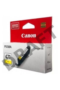 Картридж Canon CLI-471Y (0403C001) желтый, 7 мл, до 323 стр. A4, для PIXMA MG5740/MG6840/MG7740/ TS5040/TS6040/TS8040/TS9040 (CLI471Y)